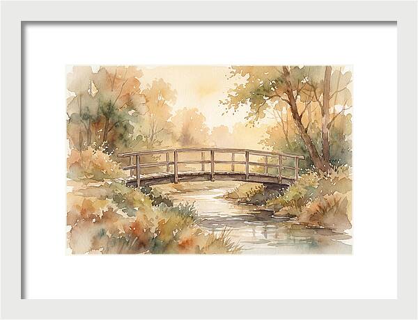 Rustic Bridge Over Tranquil Creek