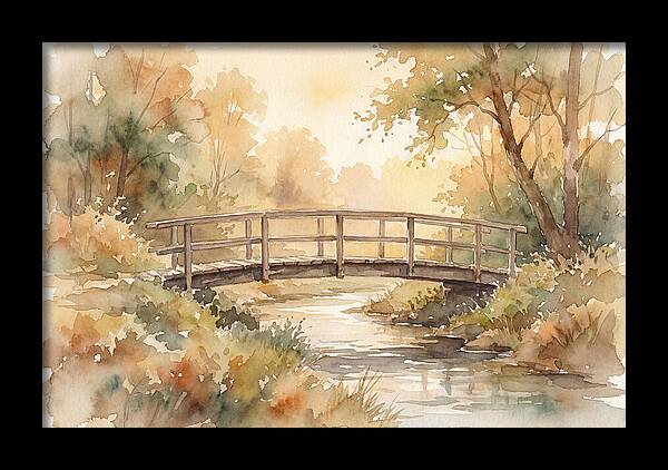 Rustic Bridge Over Tranquil Creek