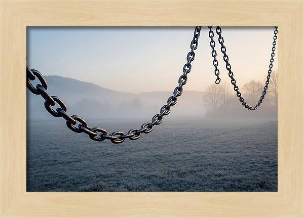 Rustic Chains In The Mist
