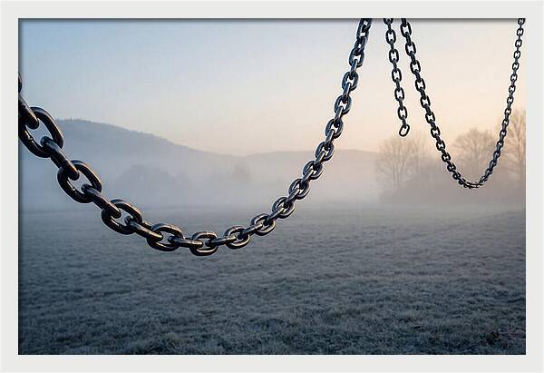 Rustic Chains In The Mist