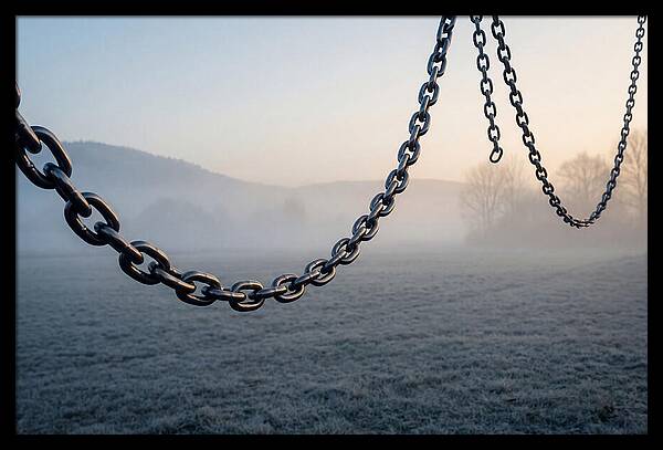 Rustic Chains In The Mist