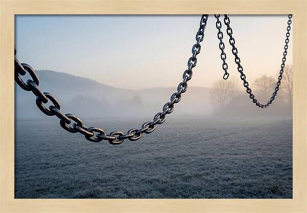 Rustic Chains In The Mist