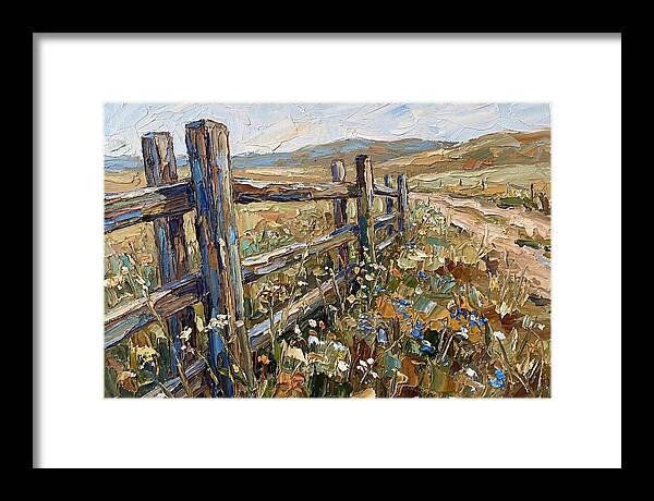Rustic Fence Surrounded By Blossoms