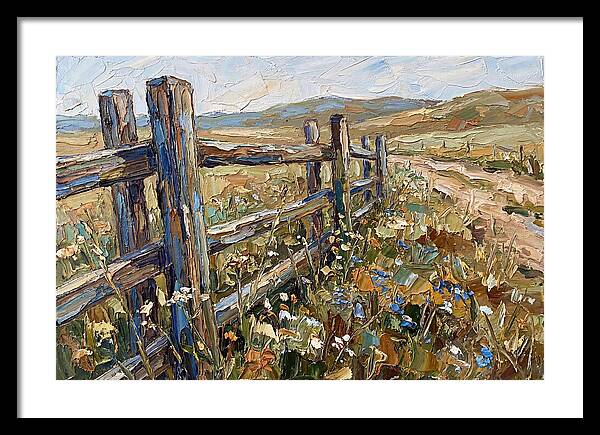 Rustic Fence Surrounded By Blossoms