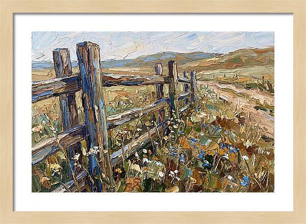 Rustic Fence Surrounded By Blossoms