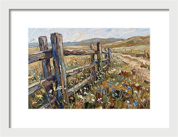 Rustic Fence Surrounded By Blossoms