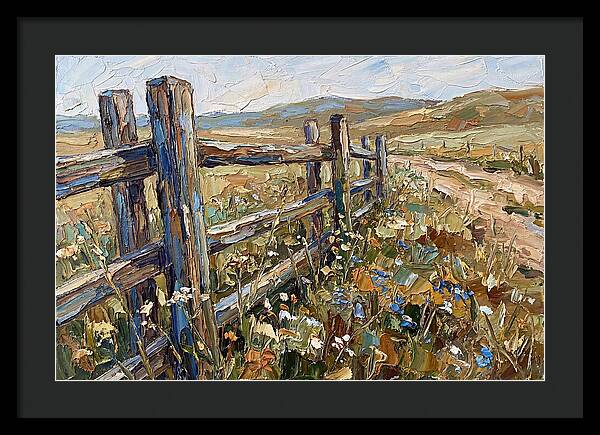 Rustic Fence Surrounded By Blossoms