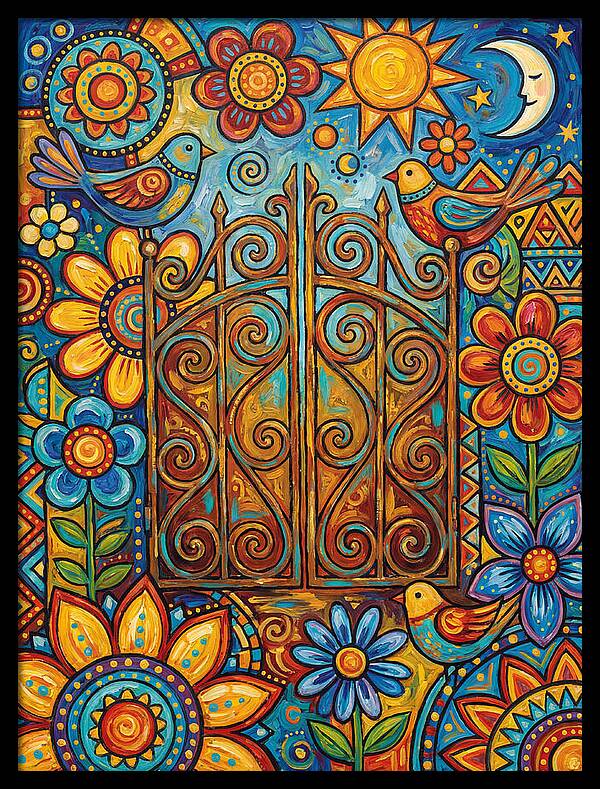 Rustic Gate Surrounded By Nature