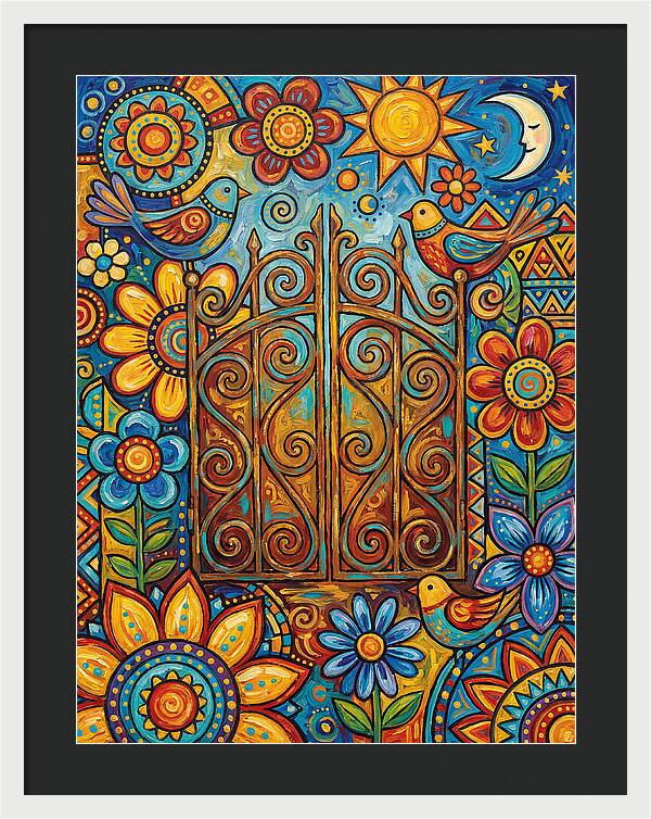 Rustic Gate Surrounded By Nature