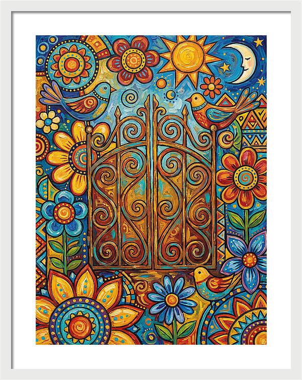 Rustic Gate Surrounded By Nature