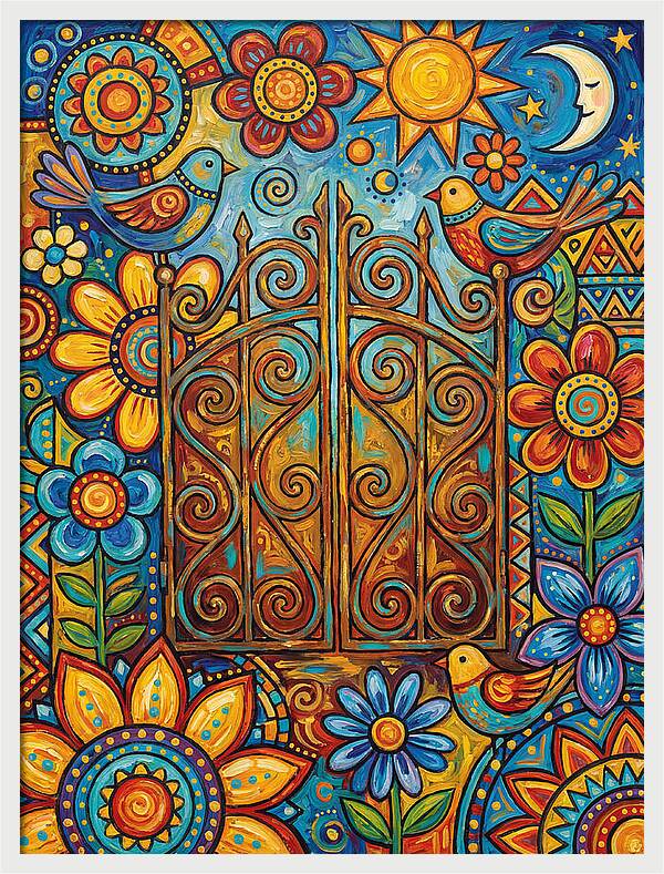 Rustic Gate Surrounded By Nature