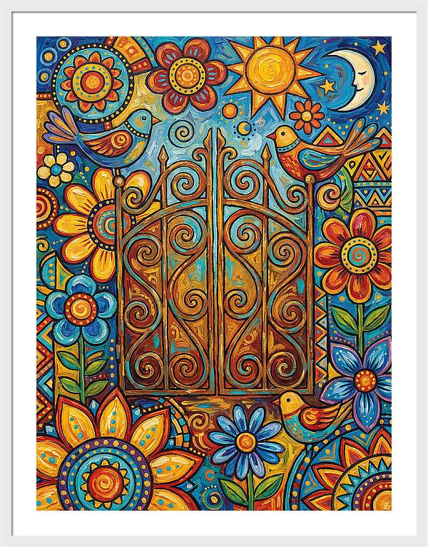 Rustic Gate Surrounded By Nature