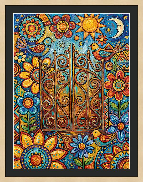 Rustic Gate Surrounded By Nature