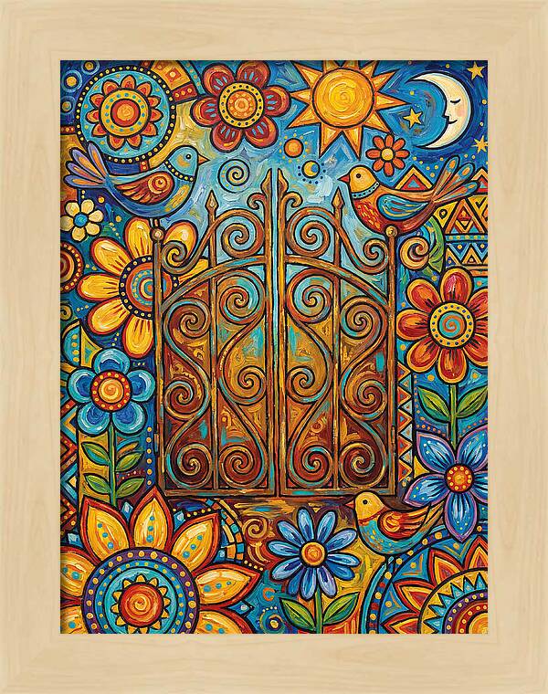 Rustic Gate Surrounded By Nature