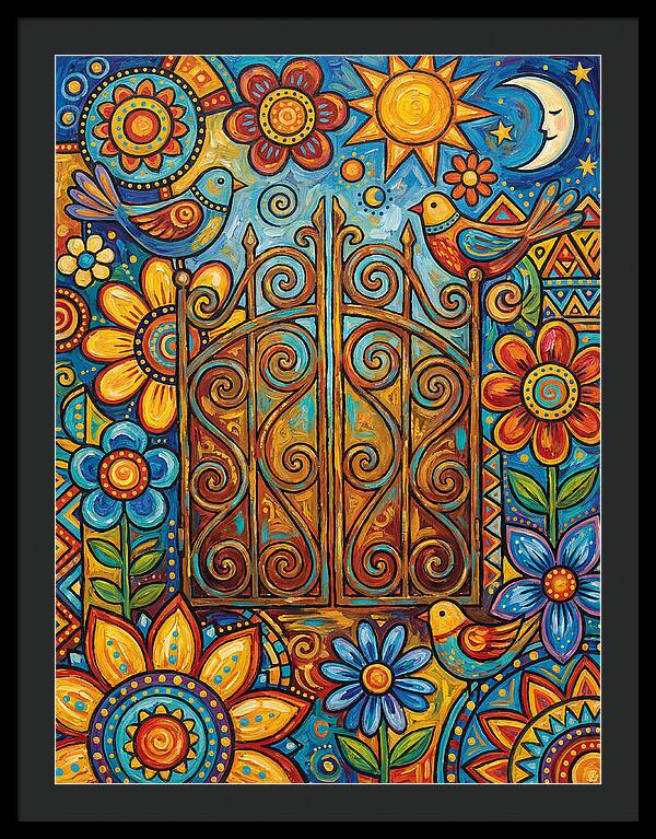 Rustic Gate Surrounded By Nature