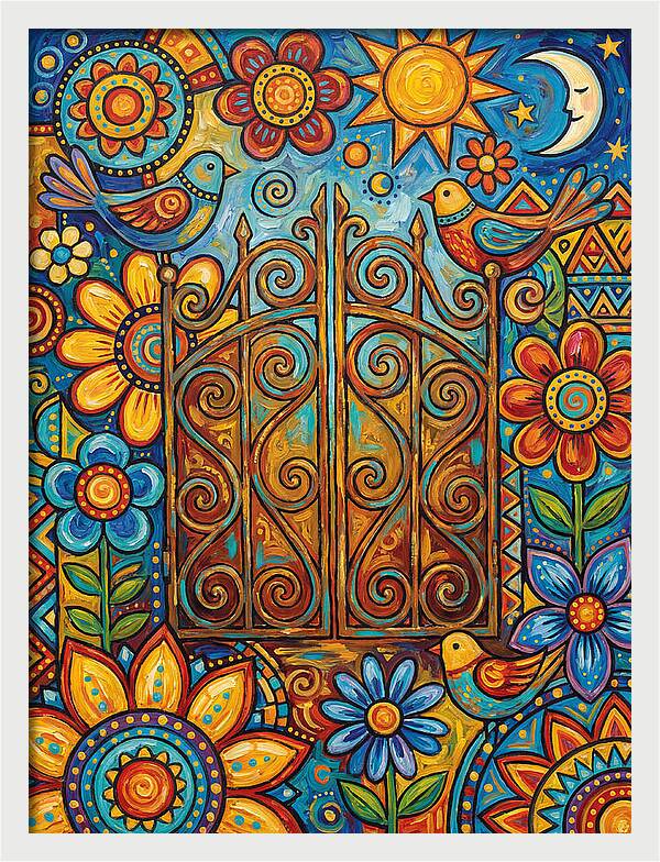 Rustic Gate Surrounded By Nature