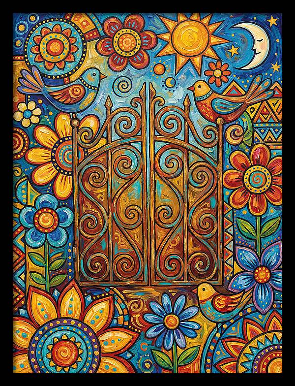 Rustic Gate Surrounded By Nature