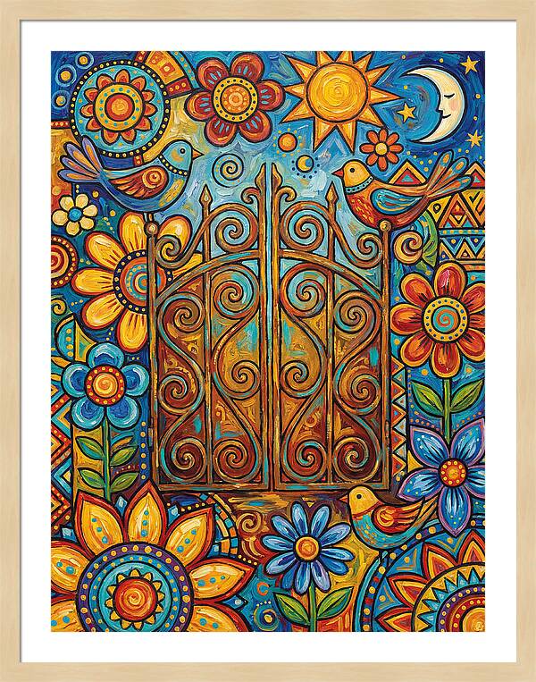 Rustic Gate Surrounded By Nature