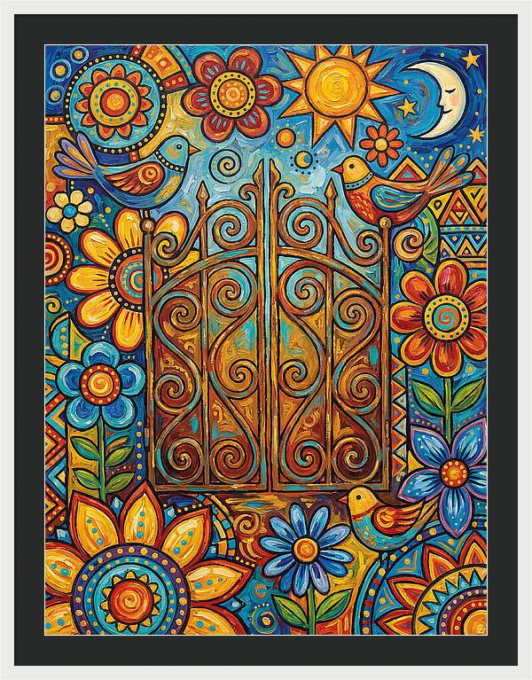 Rustic Gate Surrounded By Nature