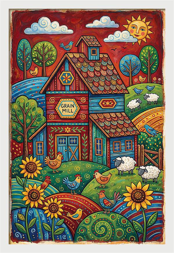 Rustic Harmony In Grain Mill