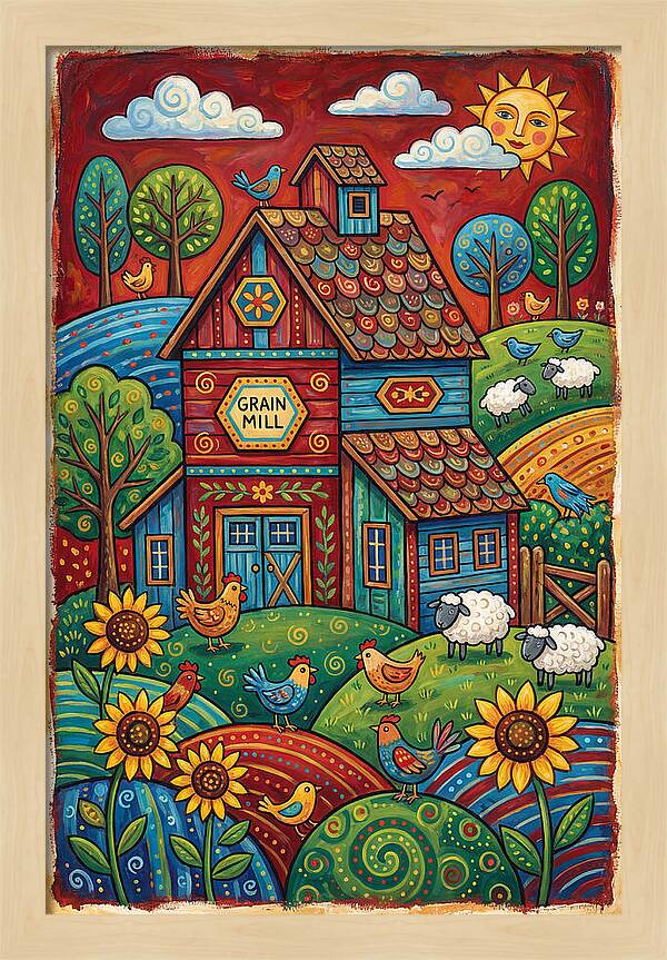 Rustic Harmony In Grain Mill