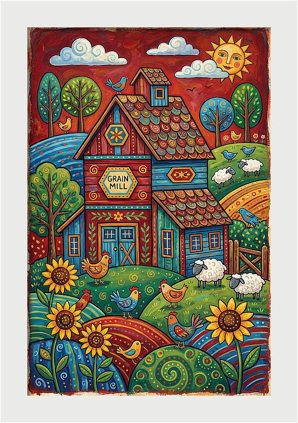 Rustic Harmony In Grain Mill