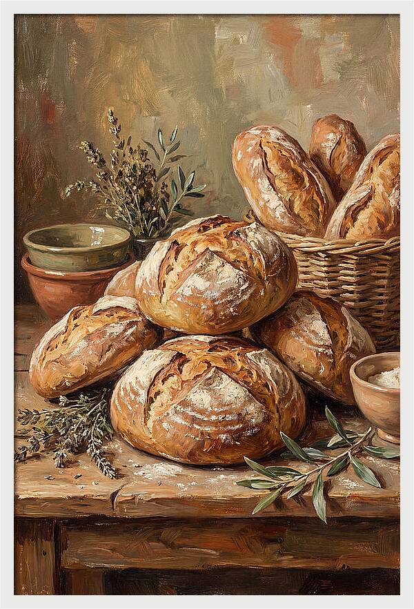 Rustic Mediterranean Bread Display