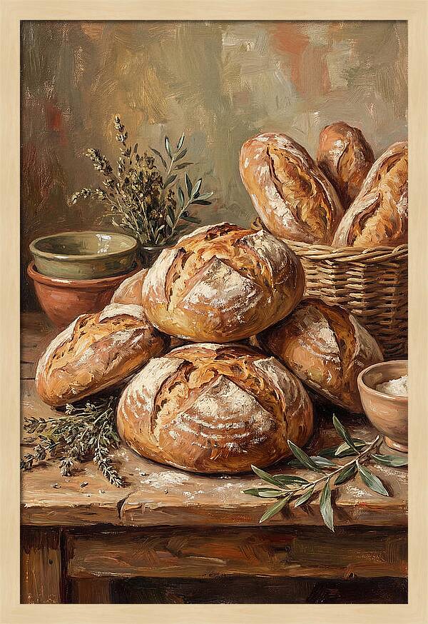 Rustic Mediterranean Bread Display