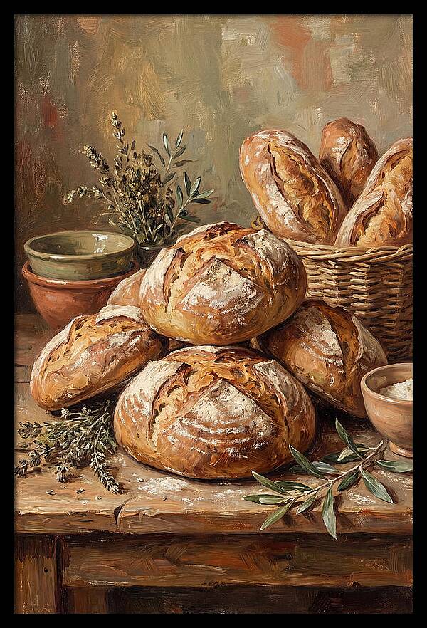 Rustic Mediterranean Bread Display