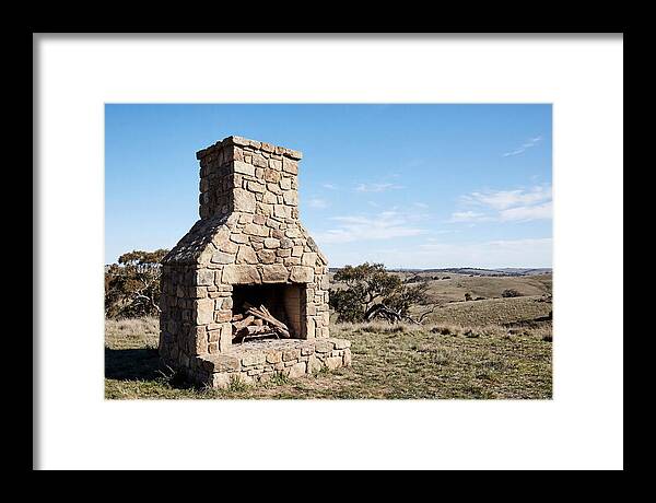 Rustic Stone Fireplace