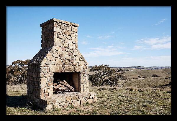 Rustic Stone Fireplace