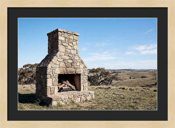 Rustic Stone Fireplace