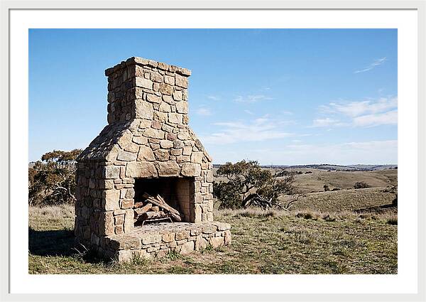 Rustic Stone Fireplace