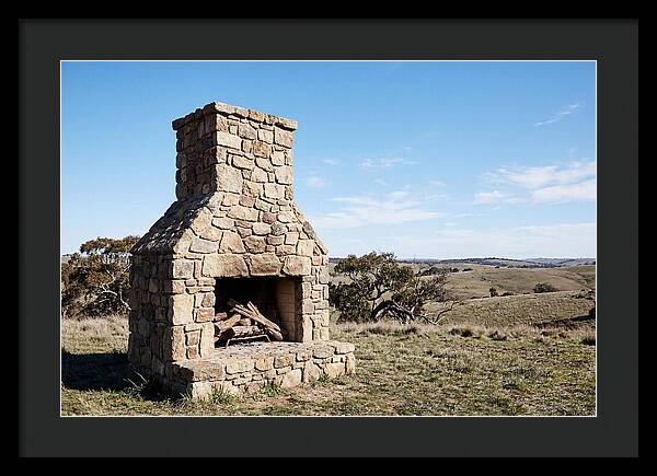 Rustic Stone Fireplace