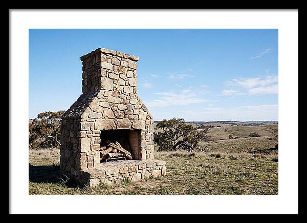 Rustic Stone Fireplace