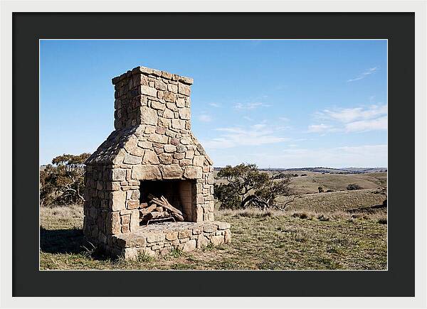 Rustic Stone Fireplace