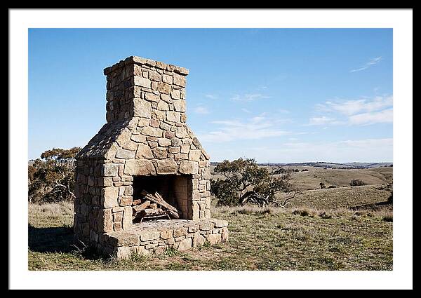 Rustic Stone Fireplace