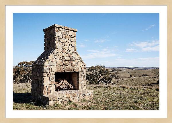 Rustic Stone Fireplace