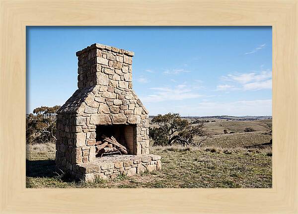 Rustic Stone Fireplace
