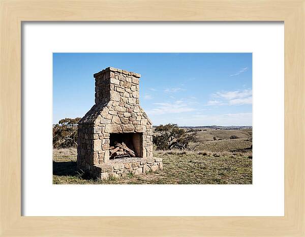 Rustic Stone Fireplace