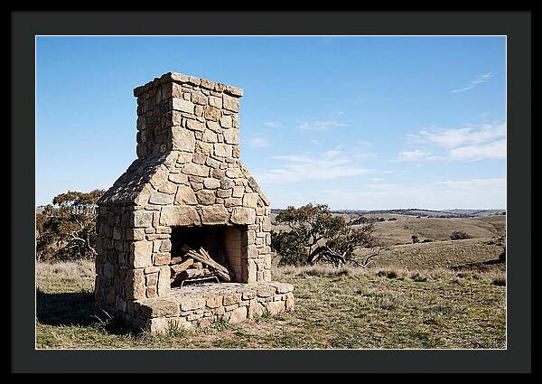 Rustic Stone Fireplace