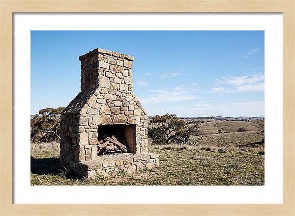 Rustic Stone Fireplace
