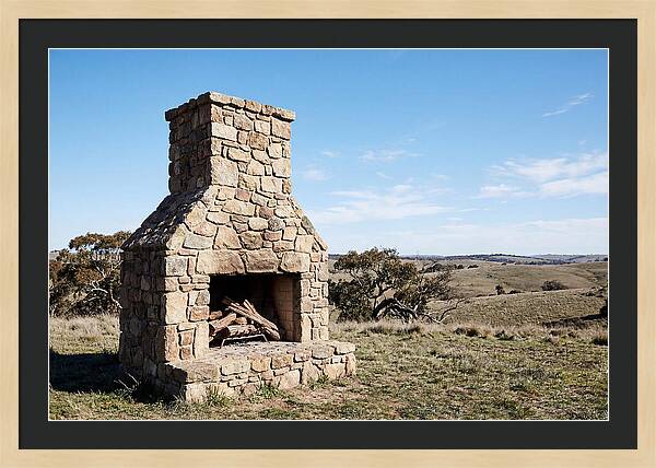 Rustic Stone Fireplace