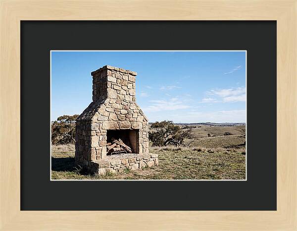 Rustic Stone Fireplace