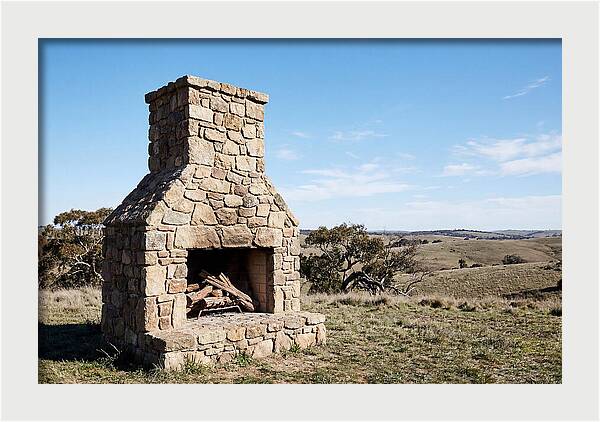 Rustic Stone Fireplace