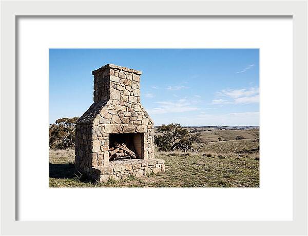 Rustic Stone Fireplace