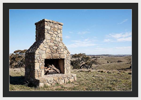 Rustic Stone Fireplace