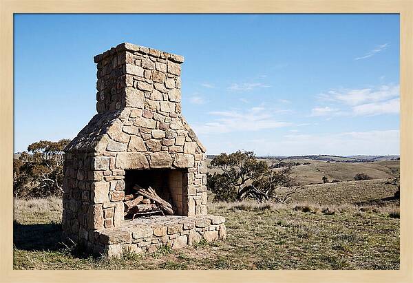 Rustic Stone Fireplace