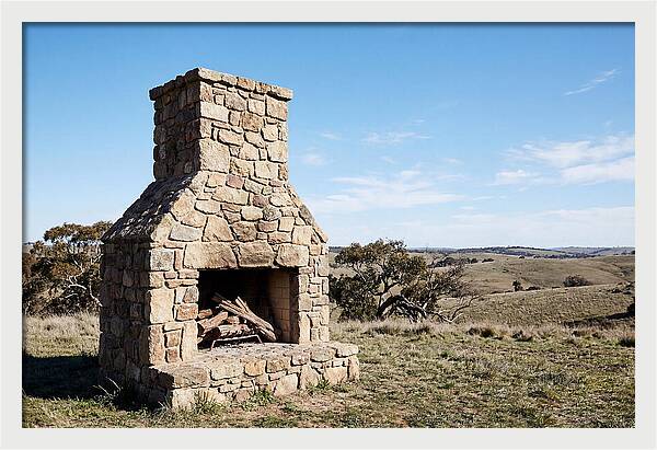 Rustic Stone Fireplace