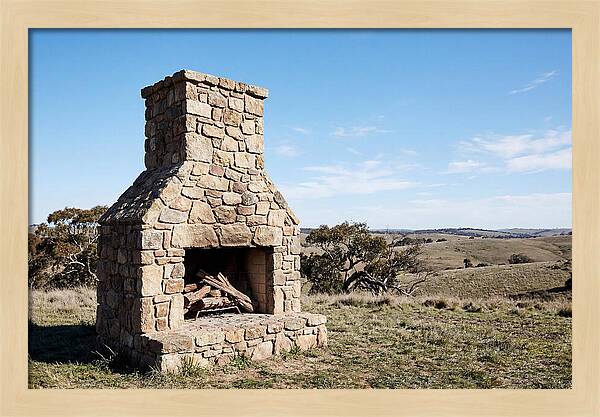 Rustic Stone Fireplace